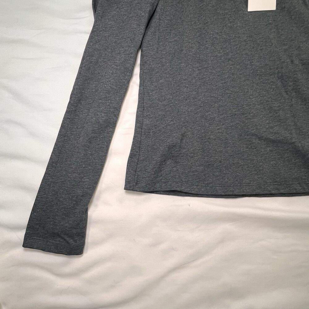 English Factory Top Size S Dark Gray Puff Long Sleeves Scoop Neck 100% Cotton - Picture 4 of 12